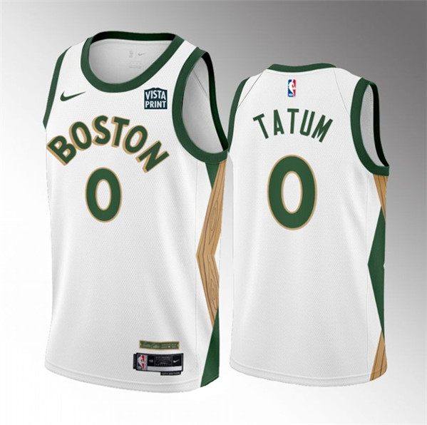 Youth Boston Celtics #0 Jayson Tatum White 2023-24 City Edition Stitched Jersey